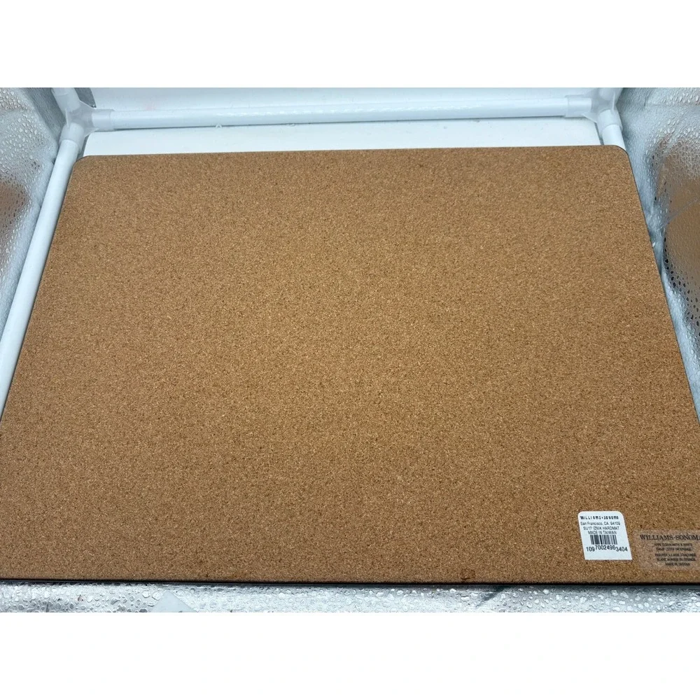 Williams Sonoma Iznik Floral Hardmat Placemats Blue Red Yellow Cork Back Set 2